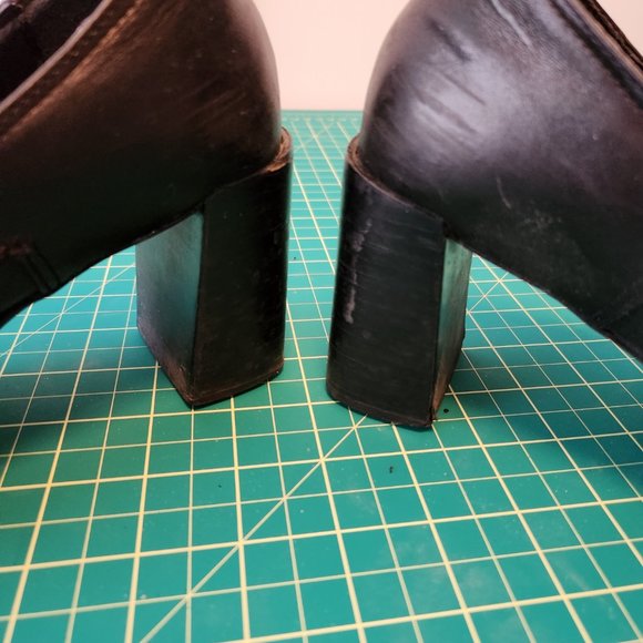 Transit black leather heeled loafers - Picture 3 of 7